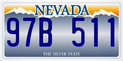 NV license plate 97B511