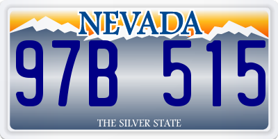 NV license plate 97B515