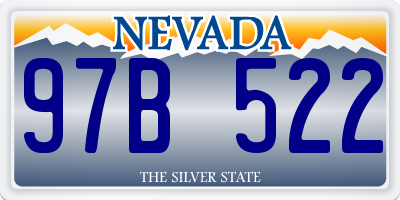 NV license plate 97B522