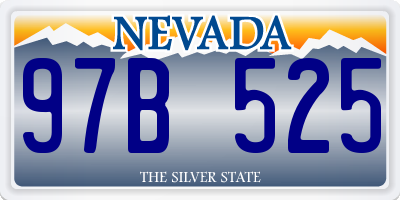 NV license plate 97B525