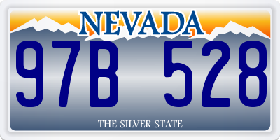 NV license plate 97B528