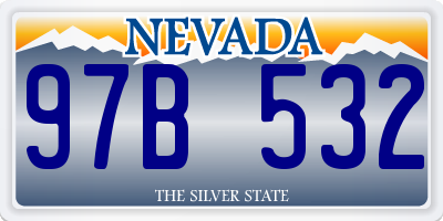 NV license plate 97B532