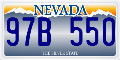 NV license plate 97B550