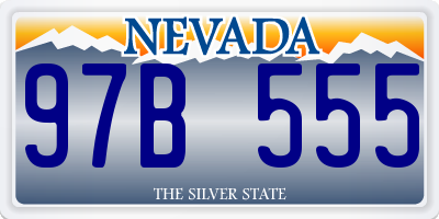 NV license plate 97B555