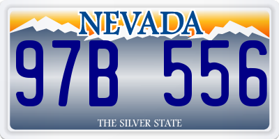 NV license plate 97B556