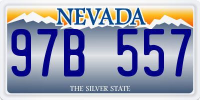 NV license plate 97B557