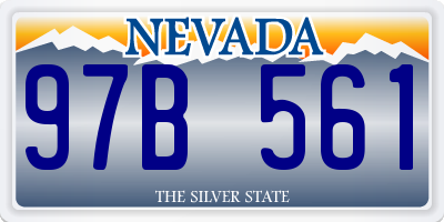 NV license plate 97B561