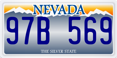 NV license plate 97B569
