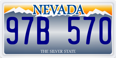 NV license plate 97B570