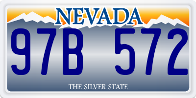 NV license plate 97B572