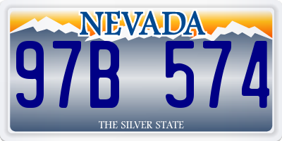 NV license plate 97B574