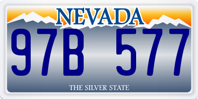 NV license plate 97B577
