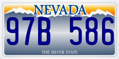 NV license plate 97B586
