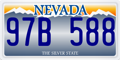 NV license plate 97B588