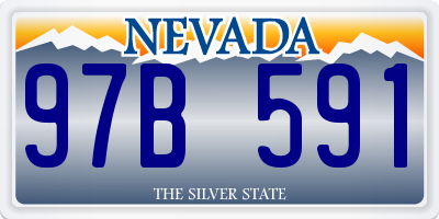 NV license plate 97B591