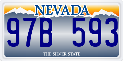 NV license plate 97B593
