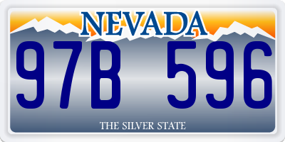 NV license plate 97B596