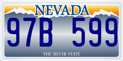 NV license plate 97B599