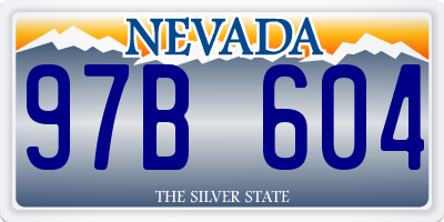 NV license plate 97B604