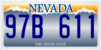 NV license plate 97B611
