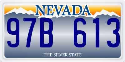 NV license plate 97B613