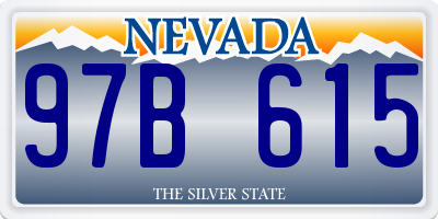 NV license plate 97B615