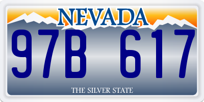 NV license plate 97B617