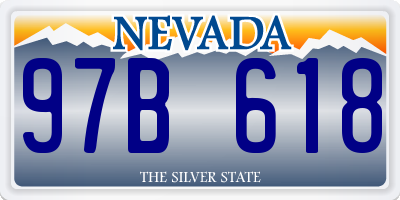NV license plate 97B618