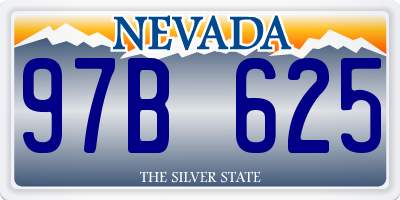 NV license plate 97B625