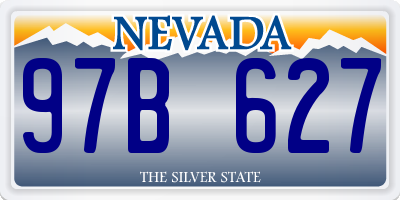 NV license plate 97B627