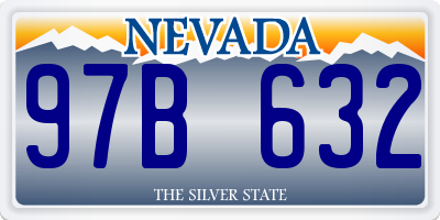 NV license plate 97B632