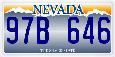 NV license plate 97B646