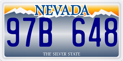 NV license plate 97B648