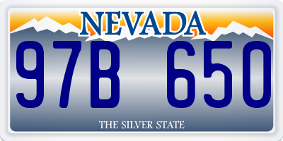 NV license plate 97B650