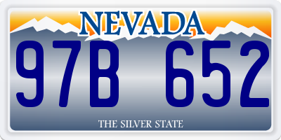 NV license plate 97B652