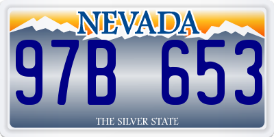 NV license plate 97B653