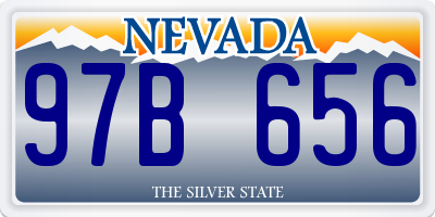 NV license plate 97B656