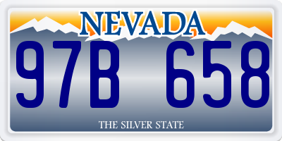 NV license plate 97B658