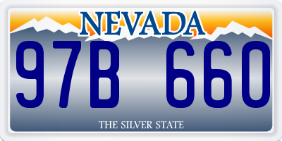 NV license plate 97B660