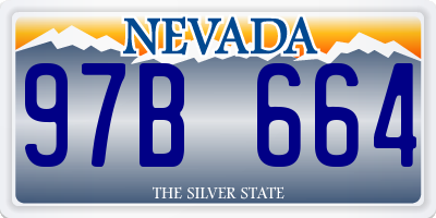 NV license plate 97B664