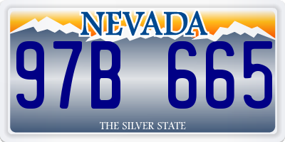 NV license plate 97B665