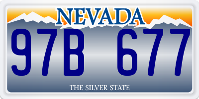 NV license plate 97B677