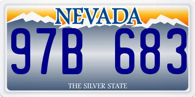 NV license plate 97B683