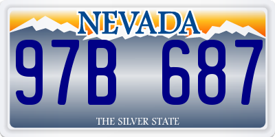 NV license plate 97B687