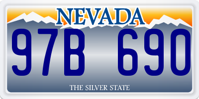 NV license plate 97B690