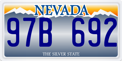 NV license plate 97B692
