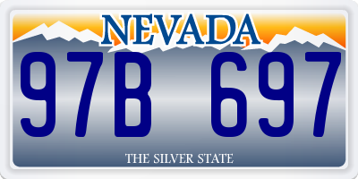NV license plate 97B697