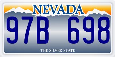 NV license plate 97B698