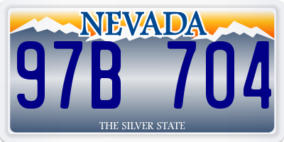 NV license plate 97B704