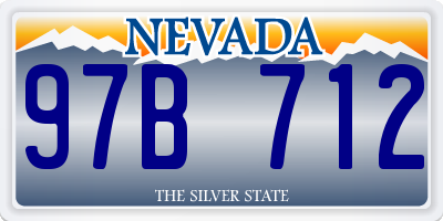 NV license plate 97B712